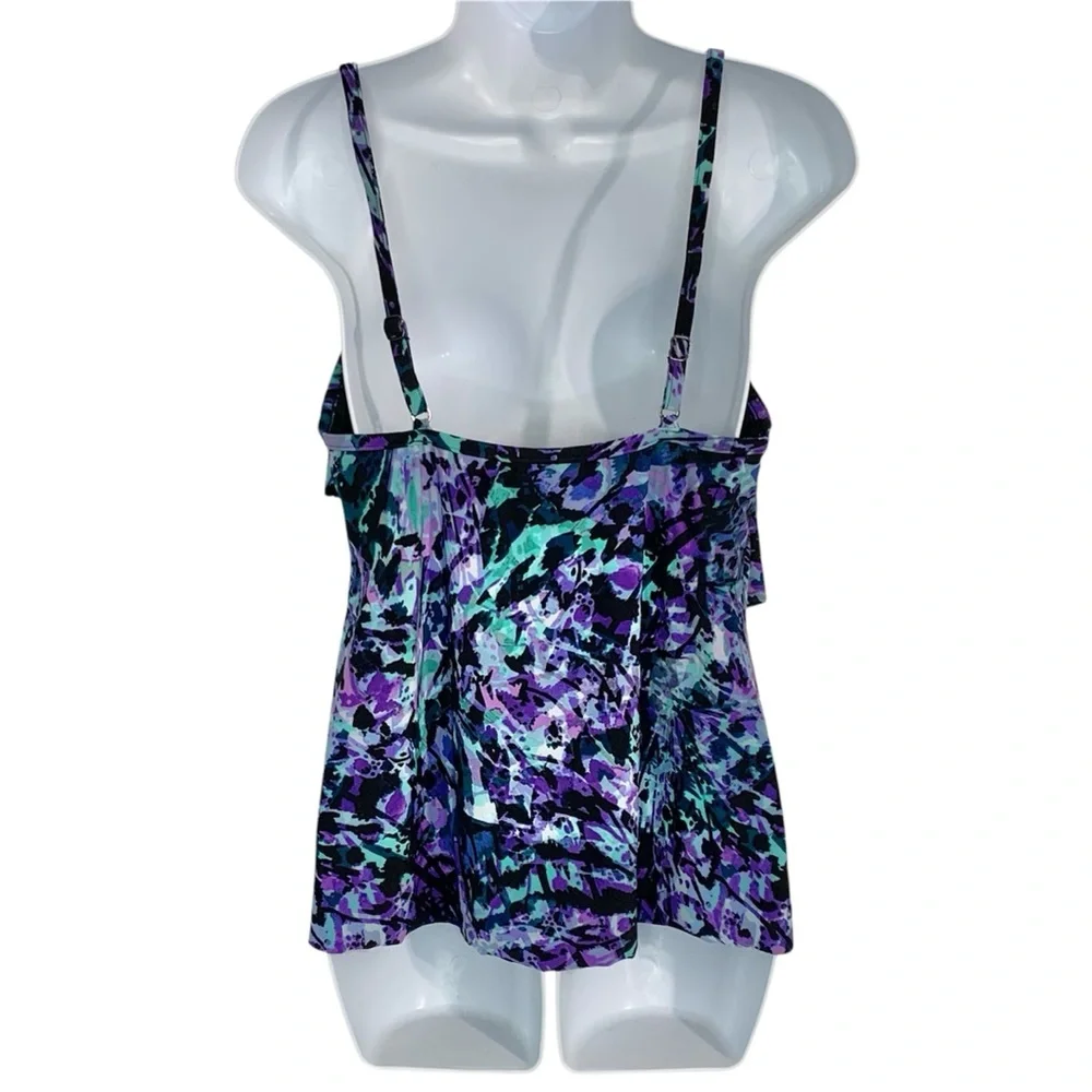 MAGIC SUIT Chasing Butterflies Chloe Tankini  Top Sz 12